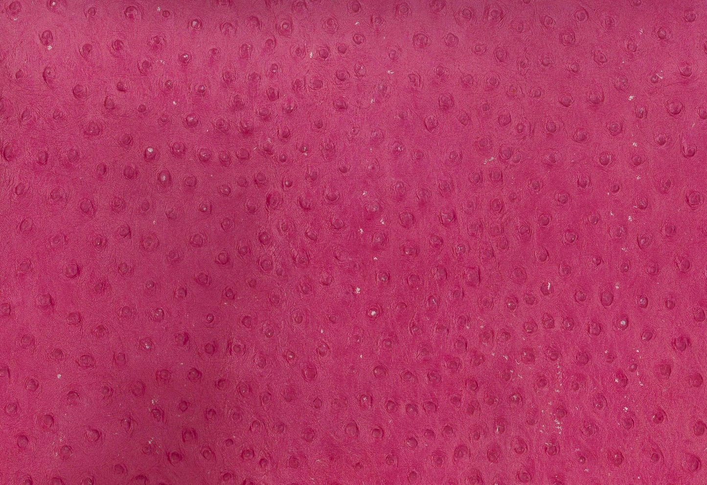 Lambskin embossed with ostrich texture in soft pink, sourced in Los Angeles. 