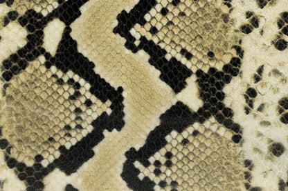 Python-embossed leather in natural cream, tan and black, hand-stitched in Los Angeles